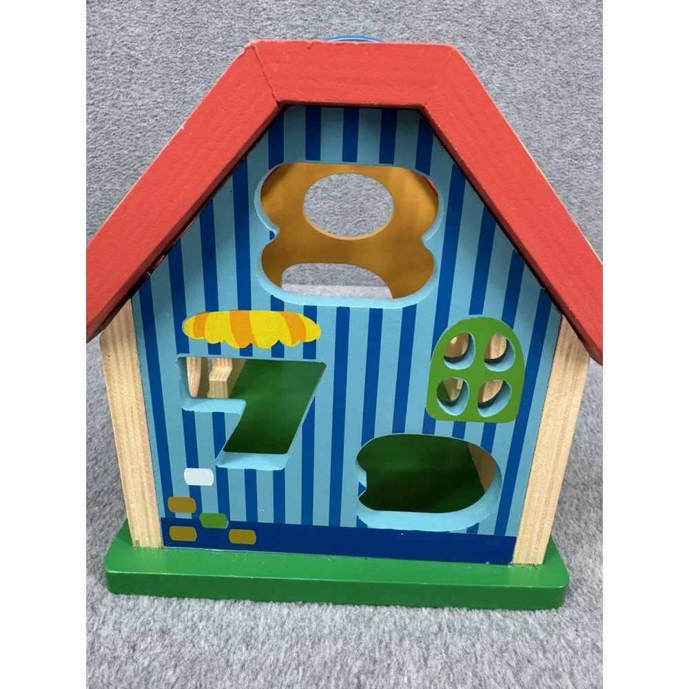 Wooden Shape‎ Sorter House Bead Maze Activity Cube Numbers ABC Blocks